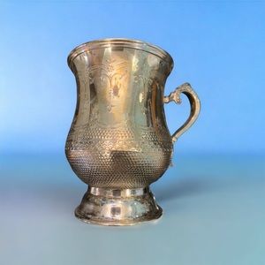 4 Stunning mugs made in India William Adams a Towle company silver...